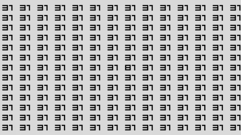 Observation Brain Test: If you have Keen Eyes Find the Number 81 among 31 in 15 Secs