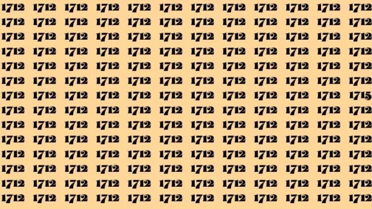 Observation Brain Test: If you have Keen Eyes Find the Number 1715 among 1712 in 15 Secs