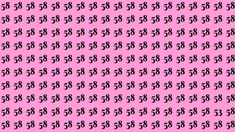 Brain Test: If you have Eagle Eyes Find the Number 53 among 58 in 15 Secs