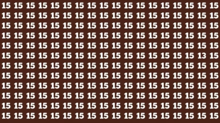 Optical Illusion: If you have Eagle Eyes Find the Number 13 among 15 in 10 Secs