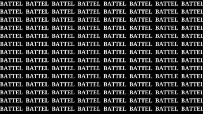 Optical Illusion: If you have Eagle Eyes find the Word Battle in 15 Secs