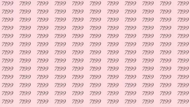 Optical Illusion: If you have hawk eyes find 7189 among 7199 in 05 Seconds?