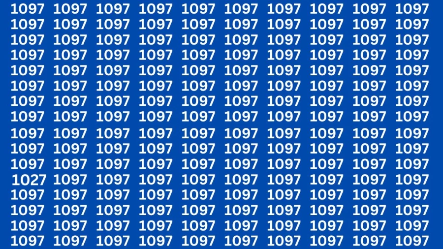 Optical Illusion: If you have eagle eyes find 1027 among 1097 in 5 Seconds?