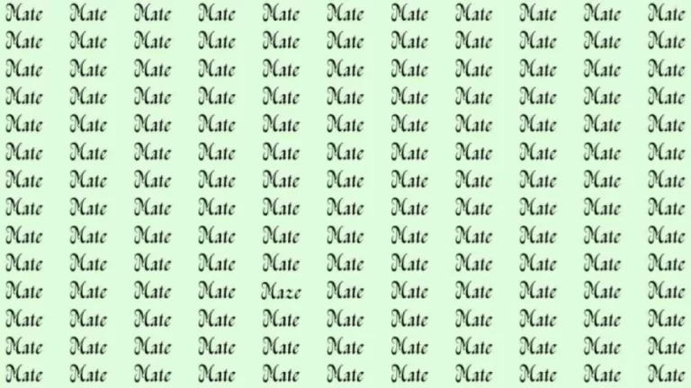 Observation Skill Test: If you have Eagle Eyes find the Word Maze among Mate in 5 Secs