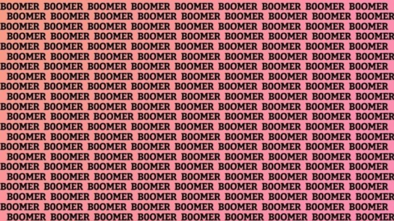 Observation Brain Test: If you have Eagle Eyes Find the Word Boomer in 18 Secs