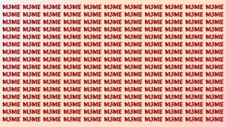 Observation Brain Test: If you have Sharp Eyes Find the Word Meme in 20 Secs