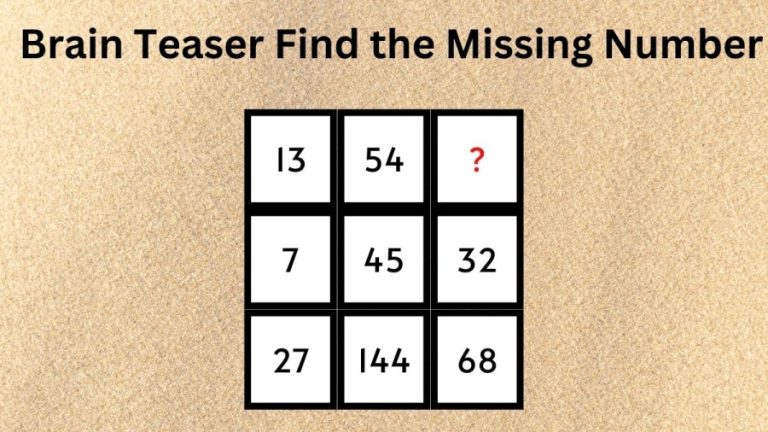 Brain Teaser: Can you Find the Missing Number in this Math Box?