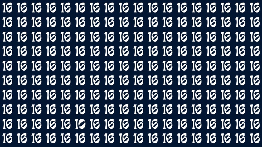 Observation Skills Test : If you have Eagle Eyes Find the number 10 among 16 in 12 Secs