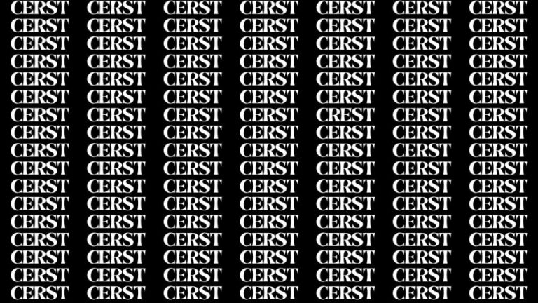 Brain Test: If you have Hawk Eyes Find the Word Crest in 12 Secs