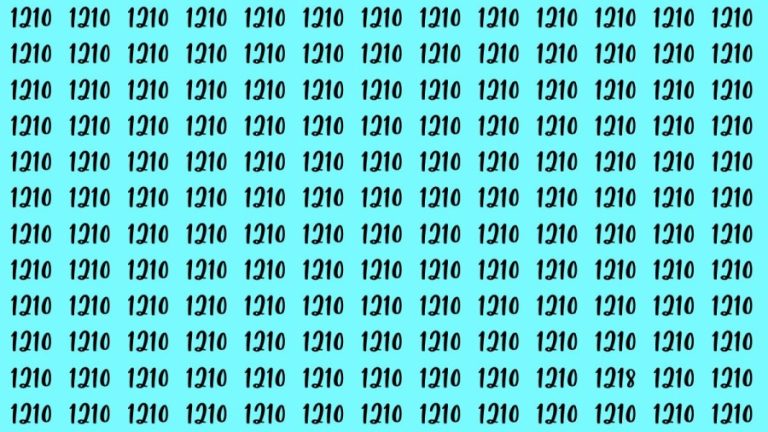 Observation Skills Test: If you have Sharp Eyes Find the Number 1218 among 1210 in 15 Secs