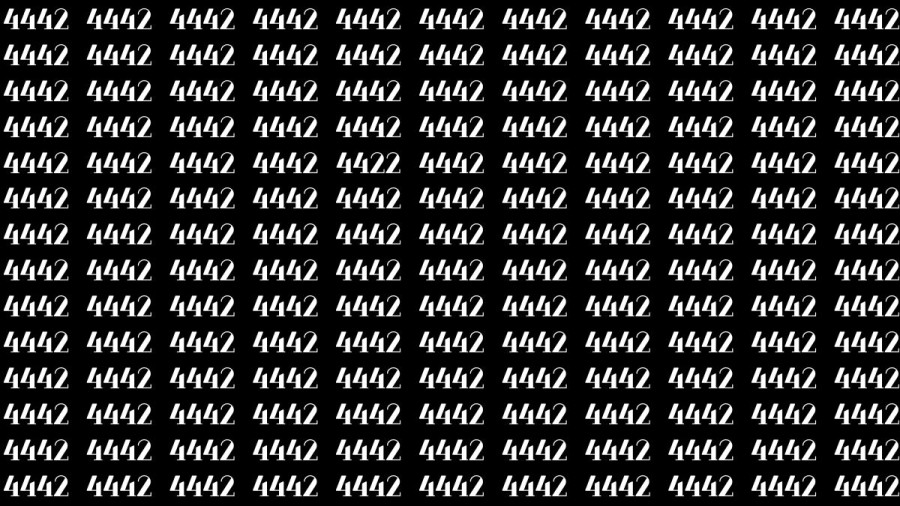 Observation Brain Test: If you have Keen Eyes Find the Number 4422 among 4442 in 15 Secs