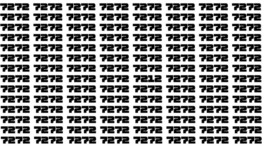 Observation Brain Test: If you have Eagle Eyes Find the Number 7212 among 7272 in 15 Secs