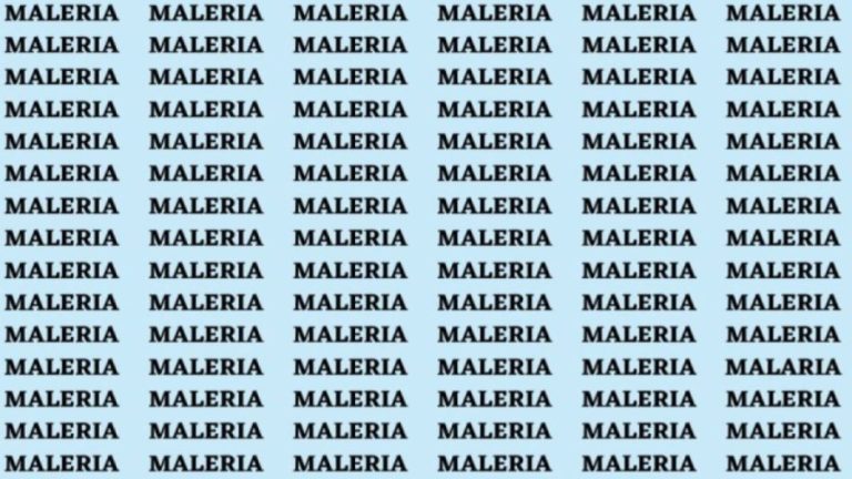 Brain Teaser: If you have Eagle Eyes Find the word Malaria In 15 Secs