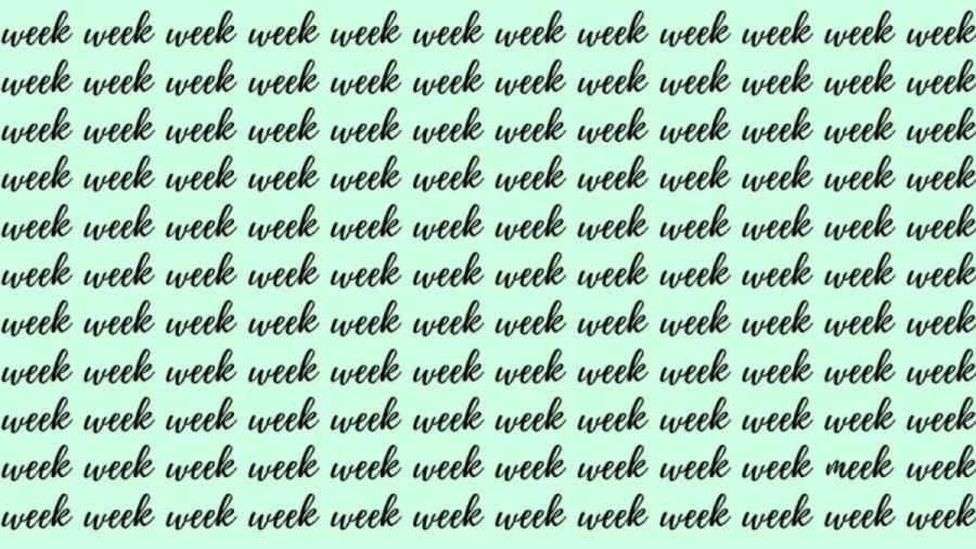 Observation Skill Test: If you have Sharp Eyes find the Word Leak among Teak in 20 Secs