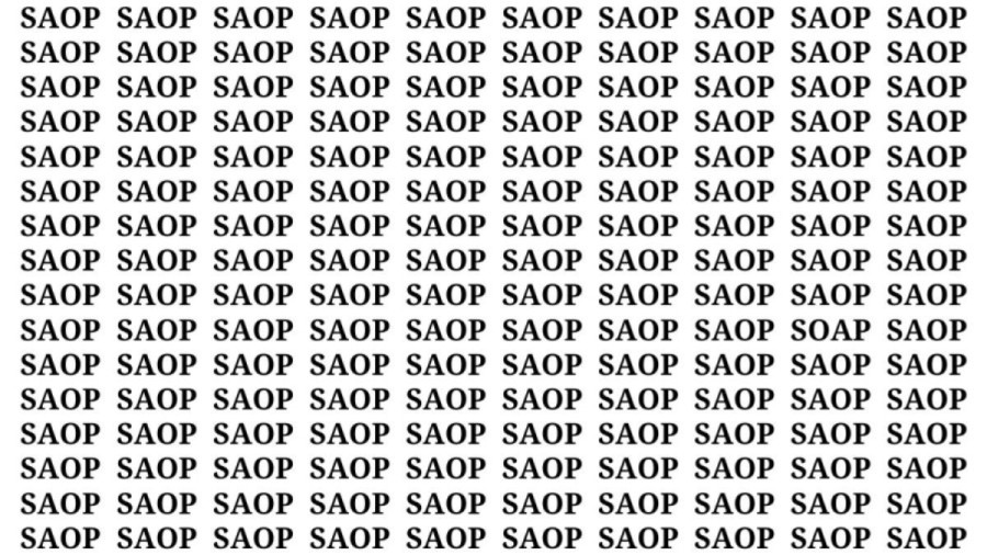 Brain Test: If you have Sharp Eyes Find the Word Soap in 15 Secs