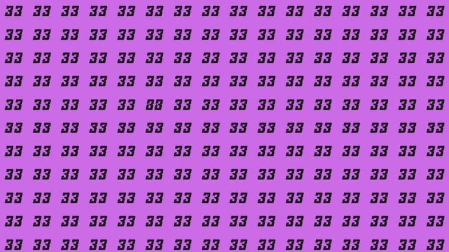 Observation Skill Test: Can you find the number 88 among 33 in 10 seconds?