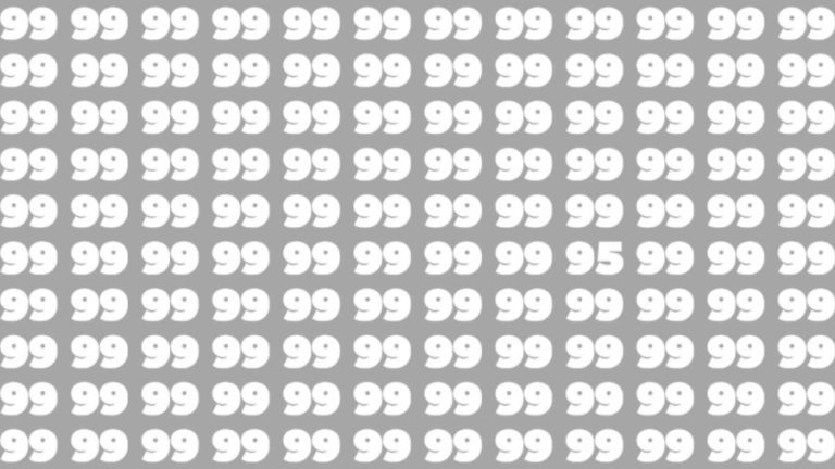 Observation Skill Test: Can you find the number 95 among 99 in 10 seconds?