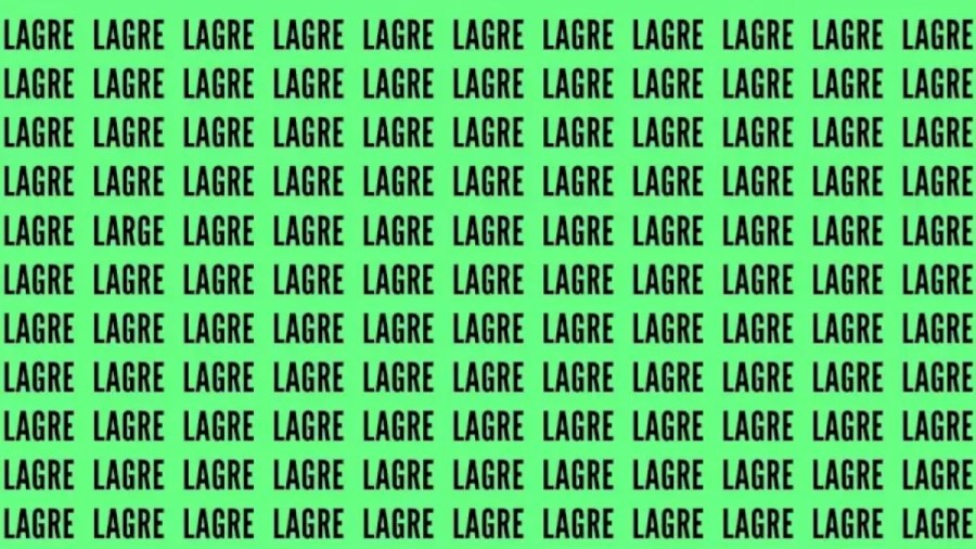 Brain Teaser: If You Have Eagle Eyes Find The Word Large in 12 Secs