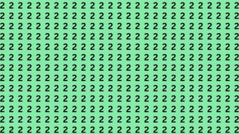 Observation Brain Test: If you have eagle eyes find 8 among the 2s within 15 Seconds