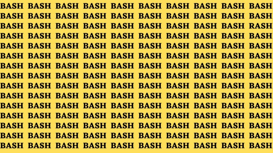 Brain Test: If you have Hawk Eyes Find the word Rash among Bash in 12 Secs