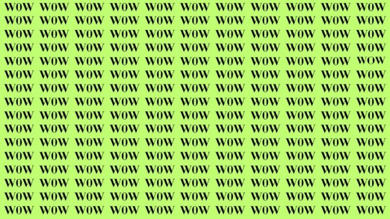 Brain Test: If you have Hawk Eyes Find the Word Wow in 18 Secs