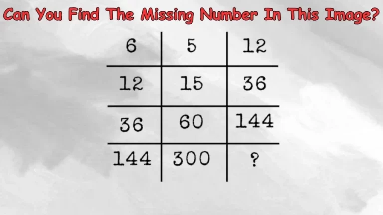 Brain Teaser – Can You Find the Missing Number in This Math Equation