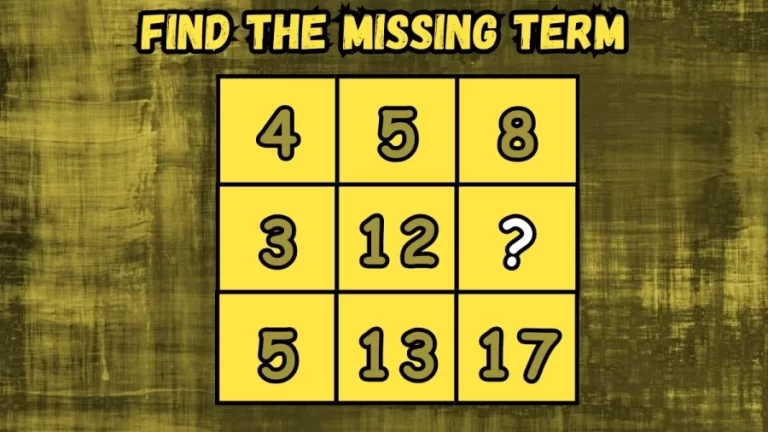 Brain Teaser: Can you Find the Missing Term in this Tricky Puzzle?