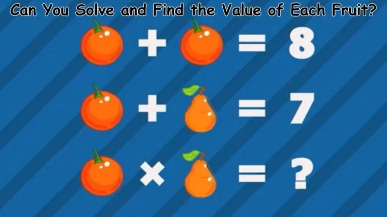 Brain Teaser: Can you Solve and Find the Value of Emojis?