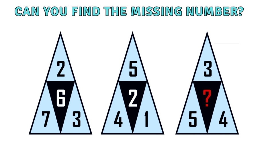 Brain Teaser: Can you Find the Missing Number? Math Puzzle In Triangle