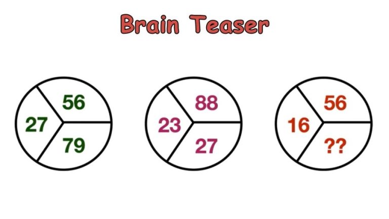 Brain Teaser – Can You Find the Missing Number? Math Puzzle