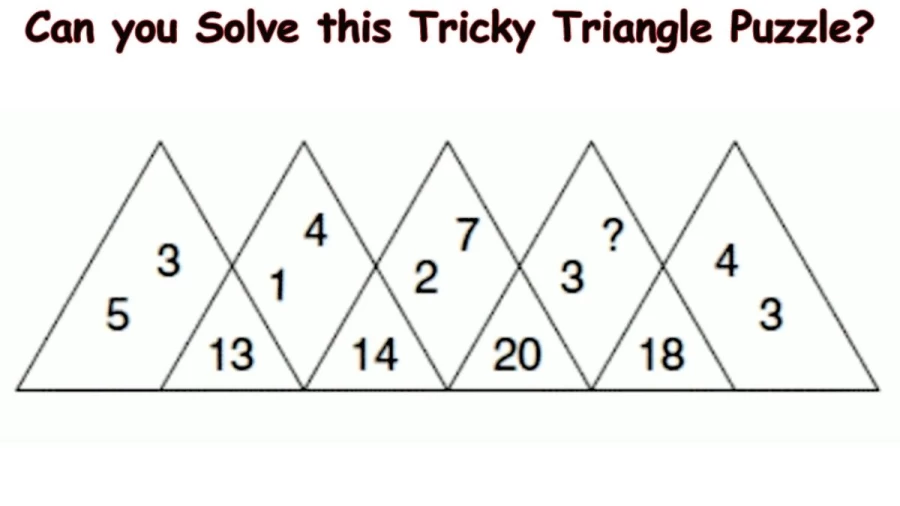 Brain Teaser: Can you Solve this Tricky Triangle Puzzle? Math Quiz