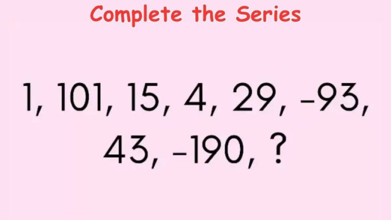 Brain Teaser: Complete the Series | Hard Math Puzzle