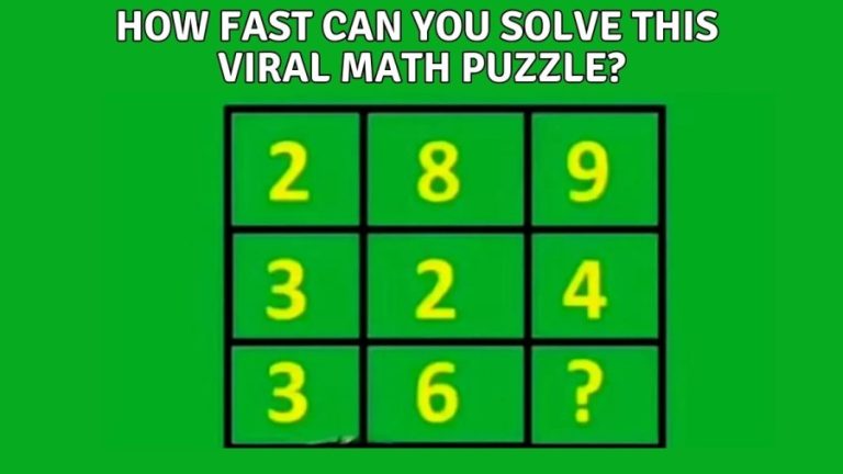 Brain Teaser – Find the Missing Number in this Impossible Math Puzzle