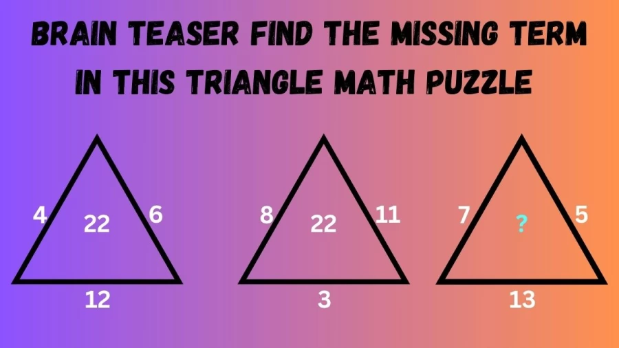 Brain Teaser: Guess the Missing Term in this Triangle Math Puzzle