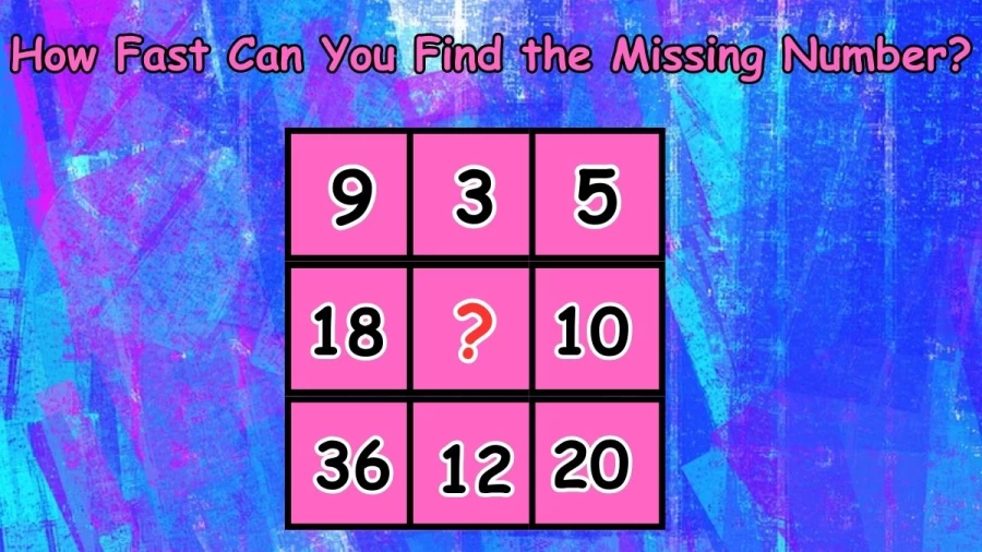 Brain Teaser IQ Test: How Fast Can You Find the Missing Number?