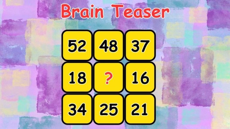 Brain Teaser Interesting Maths Puzzle only a Genius can Solve?