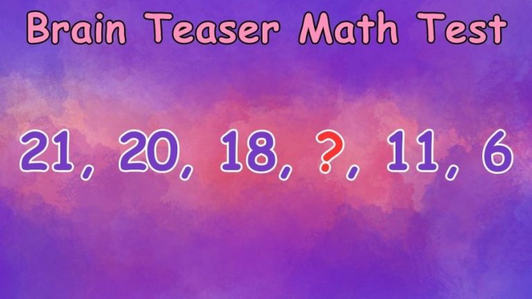 Brain Teaser Math Test: Find the Answer to this Missing Number Puzzle