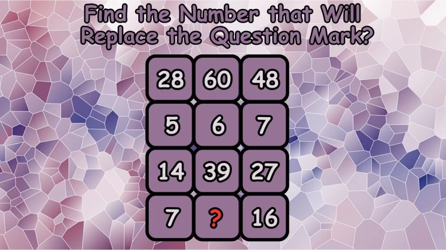 Brain Teaser Number Puzzle: Find the Number that Will Replace the Question Mark