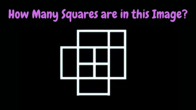 Brain Teaser Observation Test – How Many Squares are in this Image?