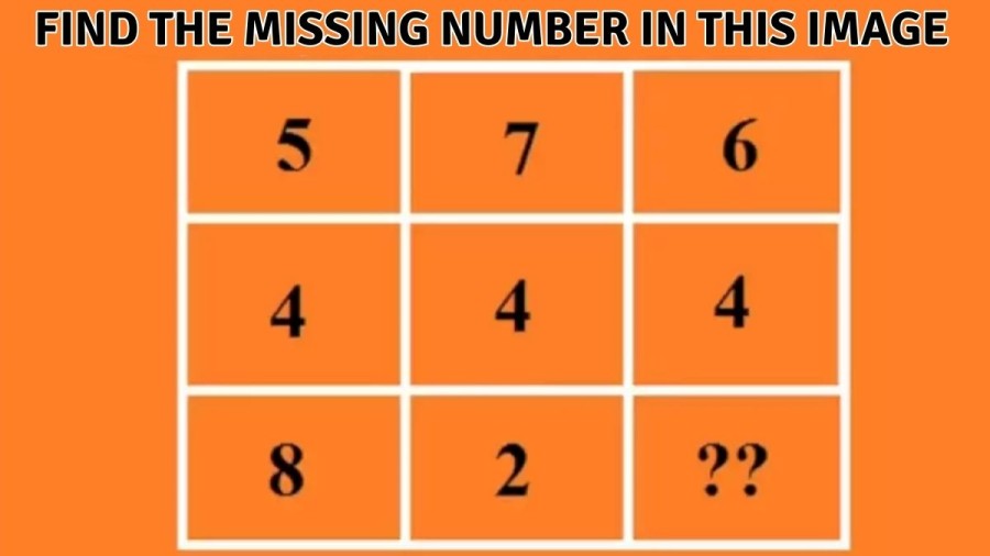 Brain Teaser Puzzle: Find the Missing Number in this Image