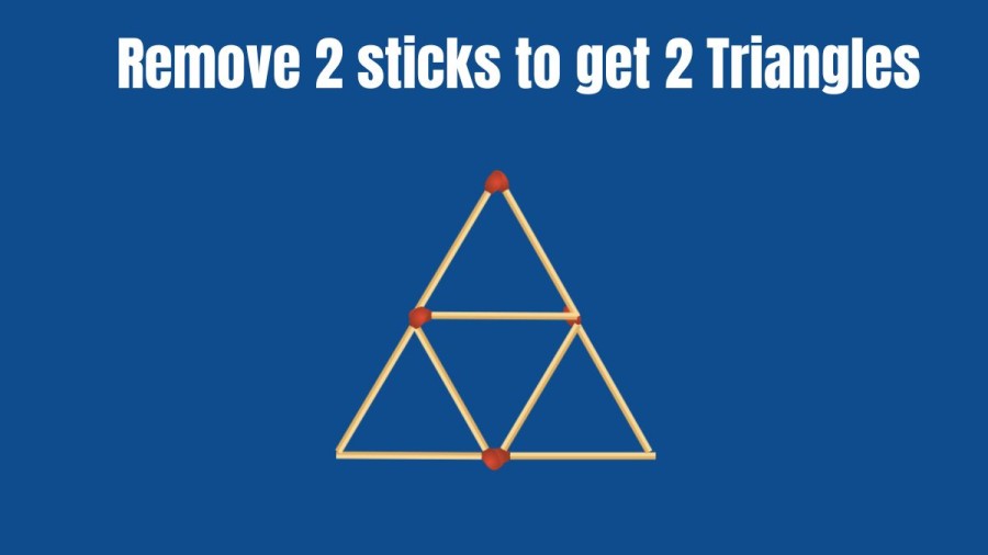 Brain Teaser: Remove 2 Sticks to get 2 Triangles