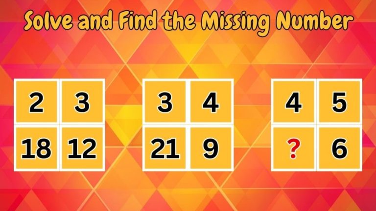 Brain Teaser: Solve and Find the Missing Number in this Number Puzzle