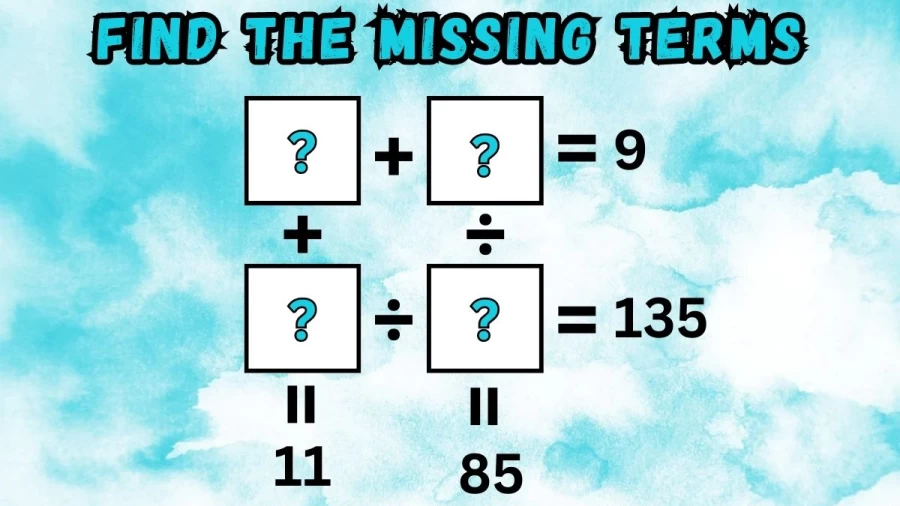 Brain Teaser: Solve this Maths Puzzle and Find the Missing Terms