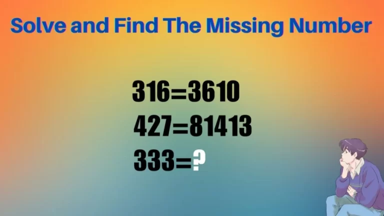 Brain Teaser: Solve this Maths Puzzle in 20 Seconds