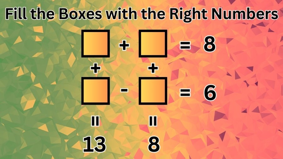 Brain Teaser for Genius: Fill the Boxes with the Right Numbers
