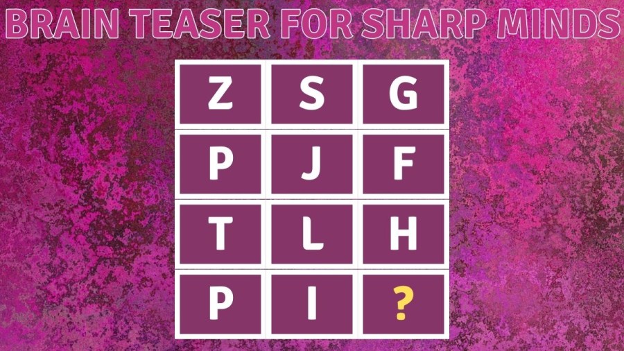 Brain Teaser for Sharp Minds: Find the Missing Letter in 30 Secs