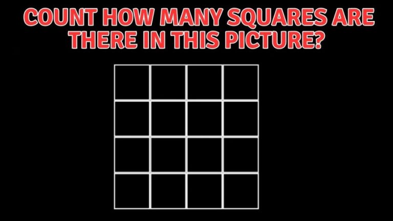 Brain Teaser to Test Your Eyes – Count How Many Squares are There in This Picture?