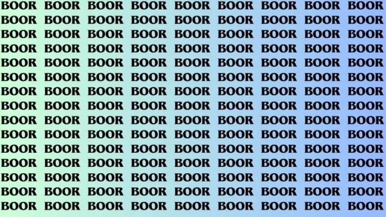 Brain Test: Can You Find the Word DOOR in 30 Secs