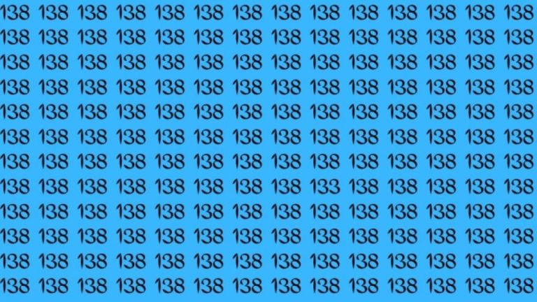 Brain Test: Can you find the number 133 among 138 in 10 seconds?