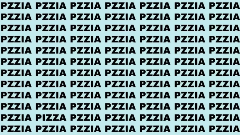 Brain Test: If you have Hawk Eyes Find the word Pizza In 15 Secs